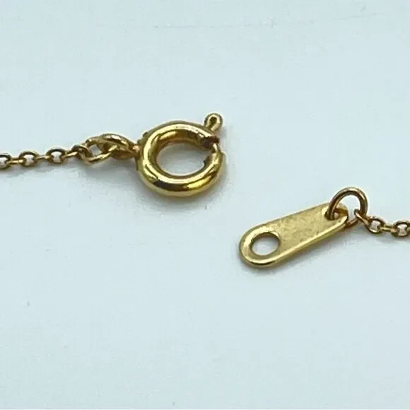 Roman Co Simulated Citrine Necklace | Crystal Stone Gold Pendant Stamped RMN - Picture 10 of 12